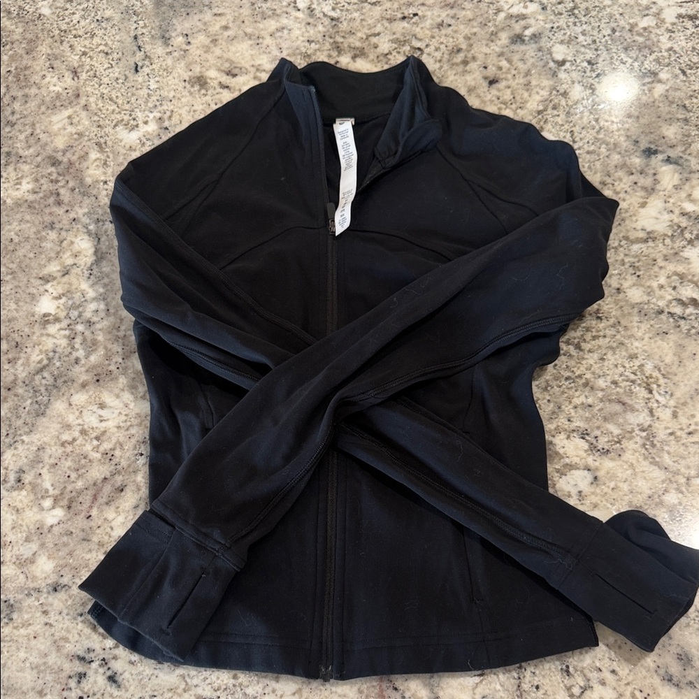 Wunder Train full zip jacket, Lululemon Athletica Black Zip-Up Jacket